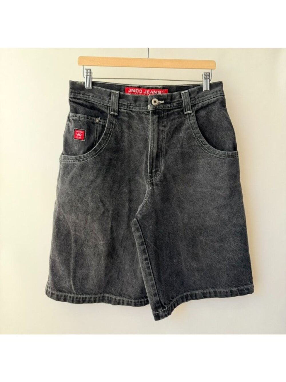 Vintage JNCO Flaming Crown Baggy Denim Shorts Y2K Skater Men’s Size 32 H71